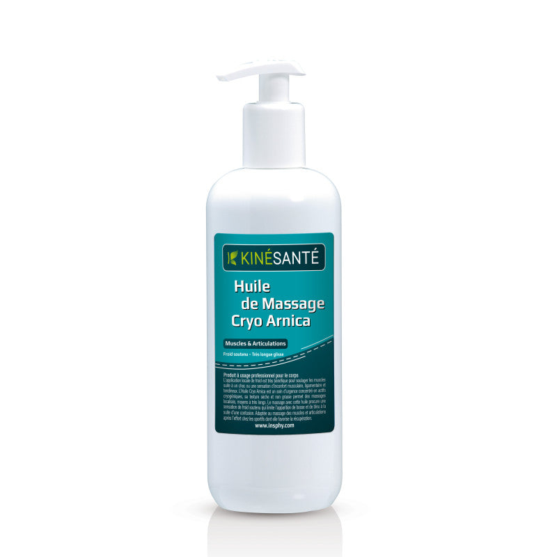 Huile de massage Cryo et Arnica - Flacon pompe 500mL ou 1L