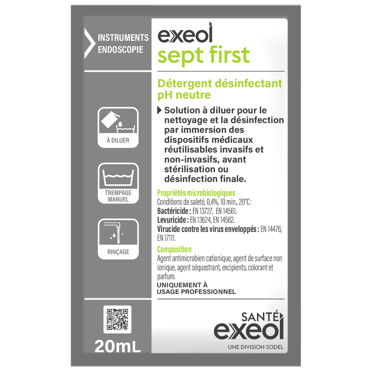 EXEOL Sept First - Détergent désinfectant pH neutre