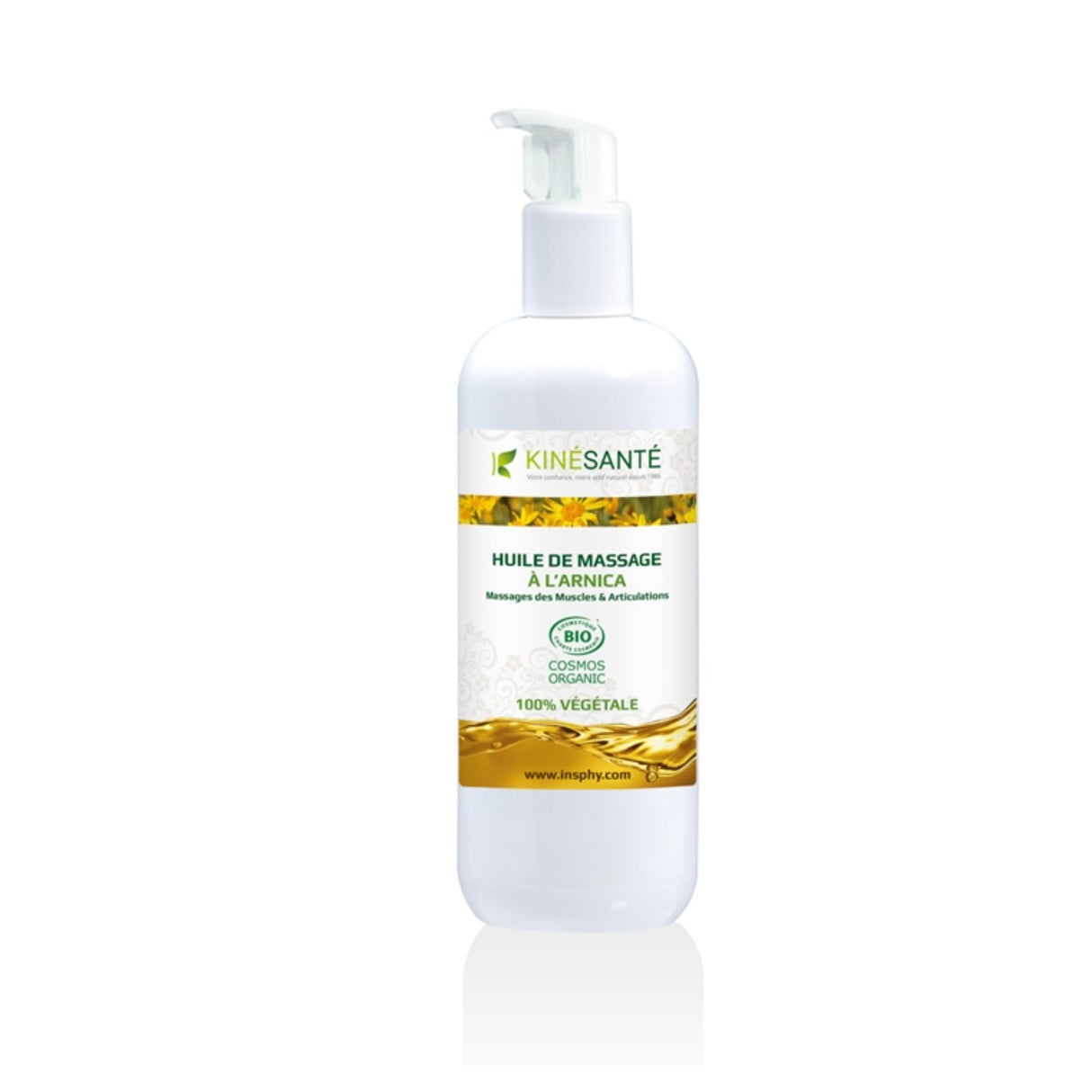 Huile de massage à l'Arnica COSMOS Organic BIO - Flacon pompe 500 ml