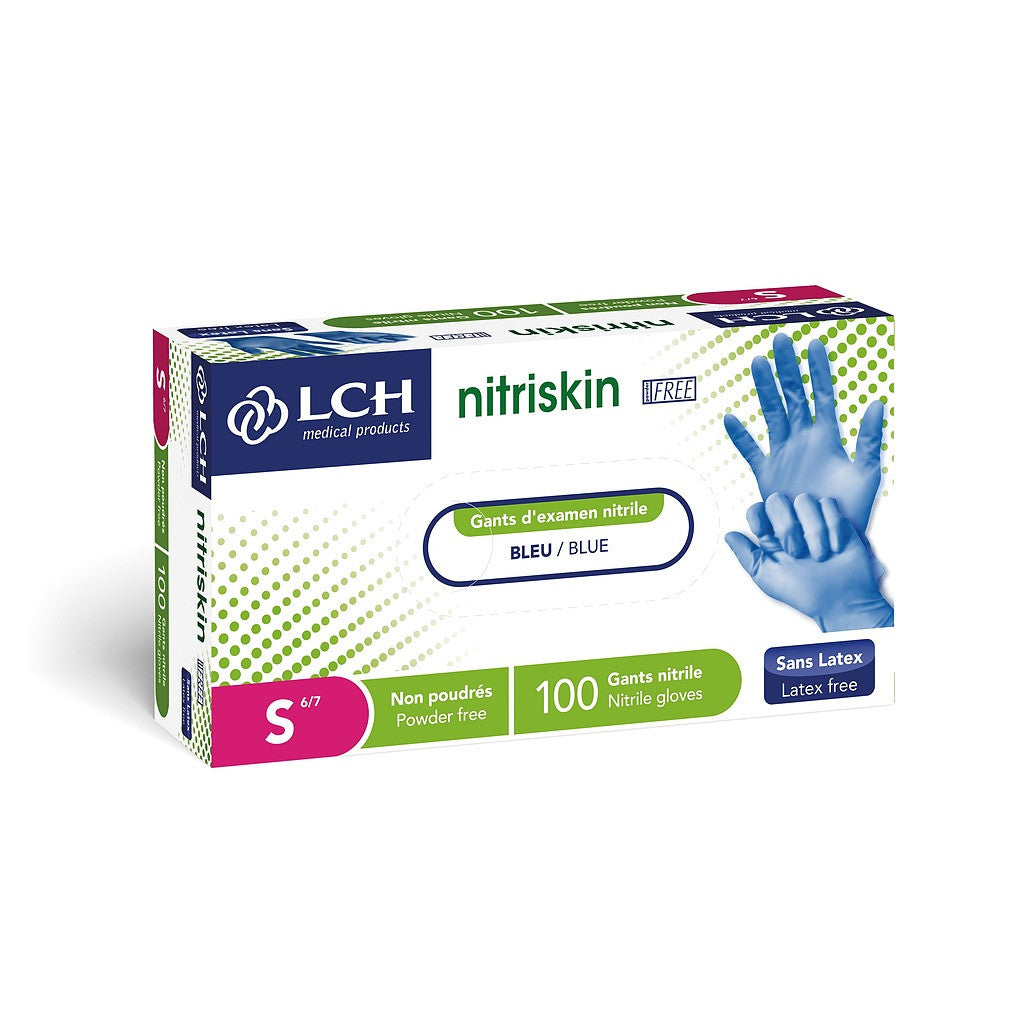 Gants d'examen nitrile Nitriskin Blue Evolution