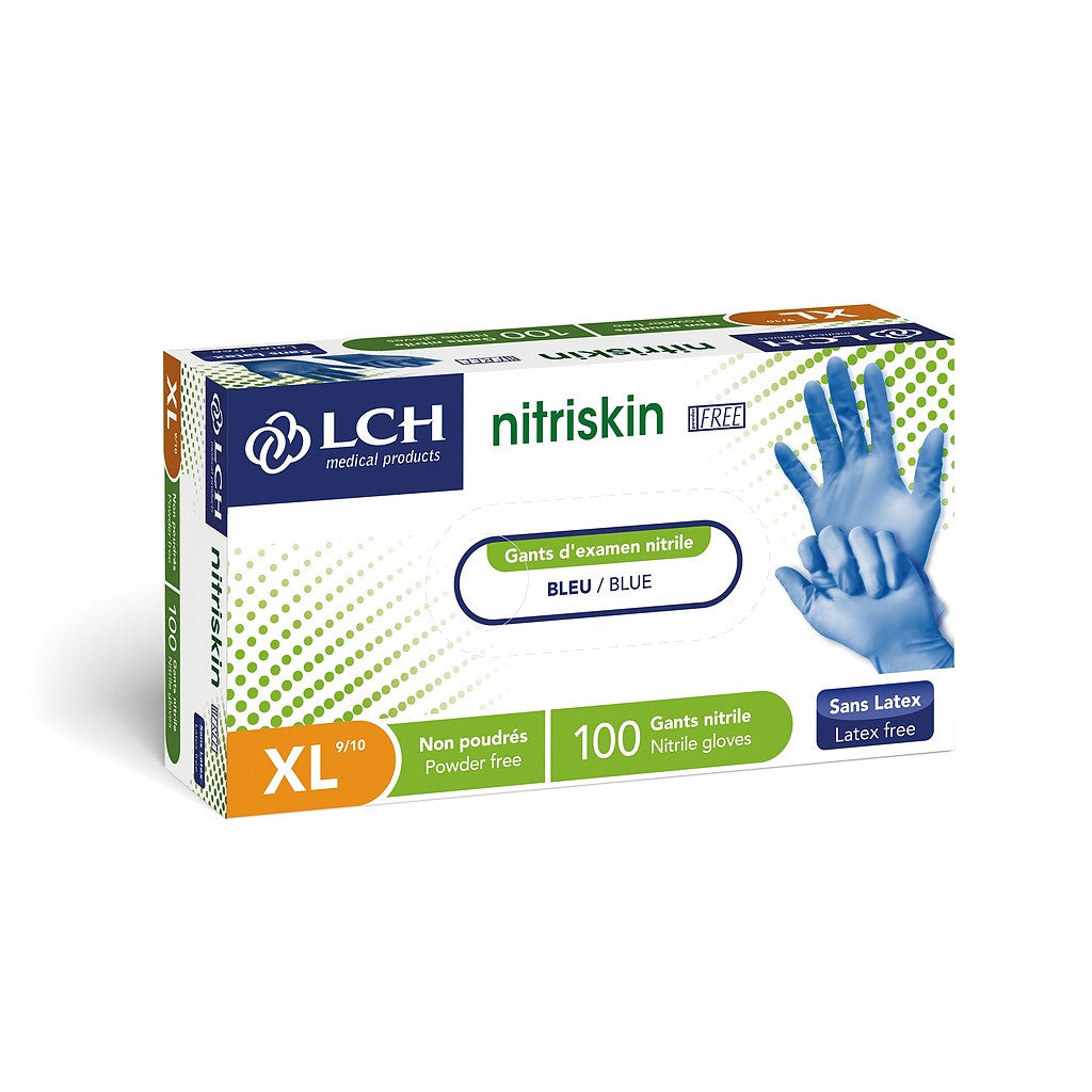 Gants d'examen nitrile Nitriskin Blue Evolution