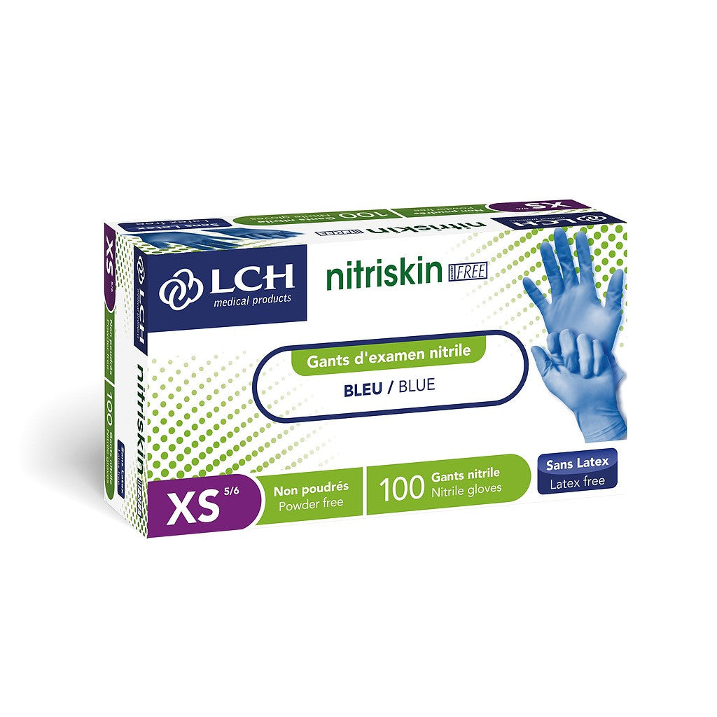 Gants d'examen nitrile Nitriskin Blue Evolution