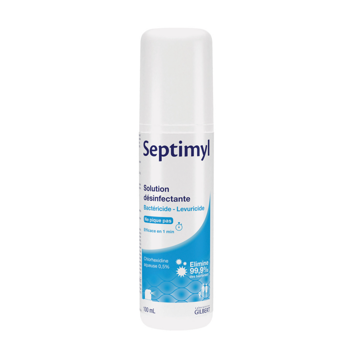 Solution désinfectante Chlorhexidine aqueuse 0,5 % - SEPTIMYL - Spray 100ml - GILBERT HEALTHCARE