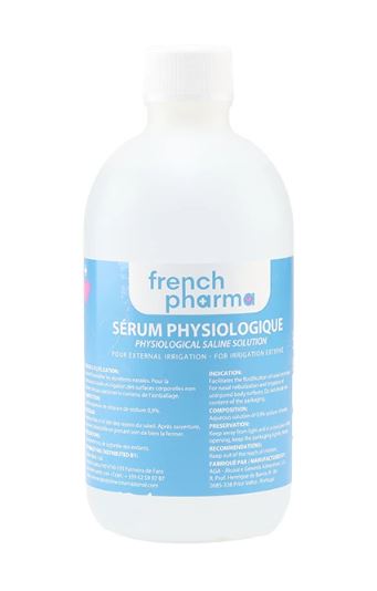 Sérum physiologique en bouteille NaCl 0,9 %- 500 ml - Non stérile
