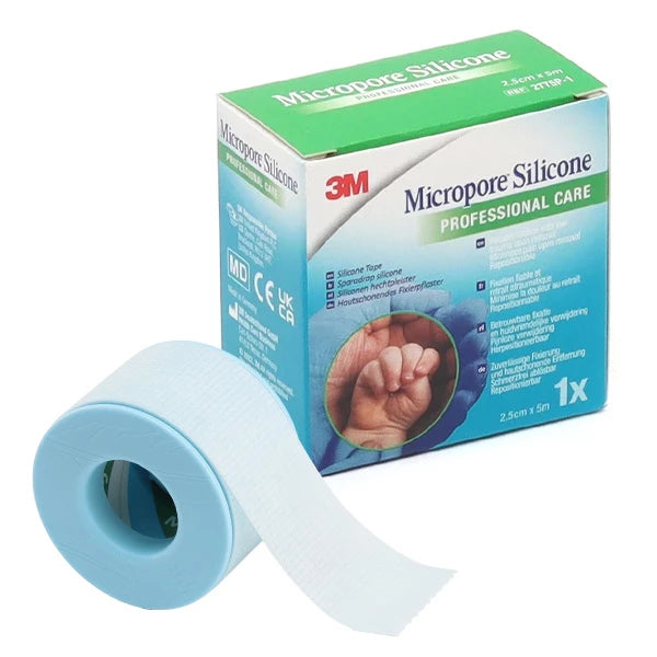 Sparadraps Micropore Silicone - 2,5cm x 5m - Date dépassée