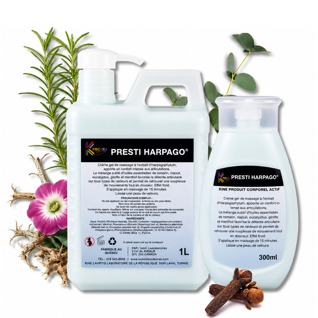 creme gel à l'harpgo pour massage professionnel