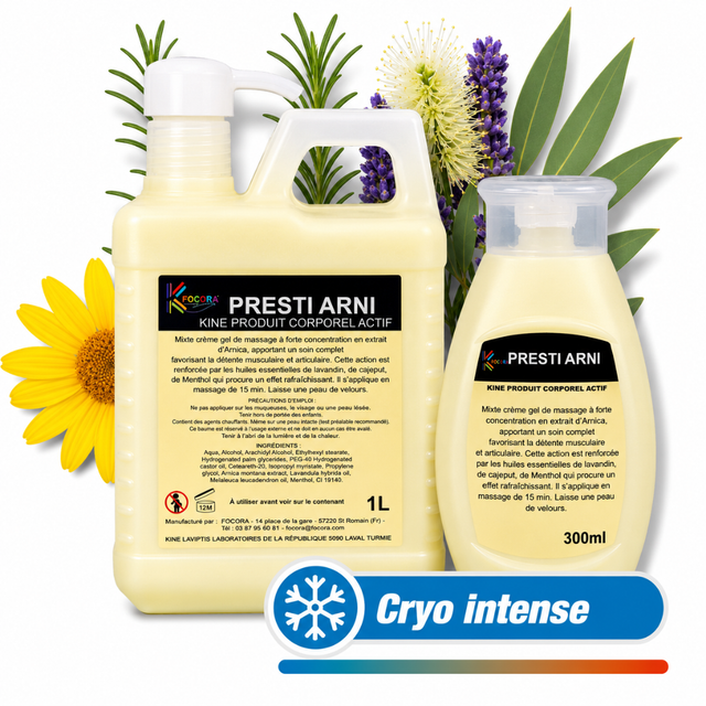 creme gel à l'arnica pour massage professionnel