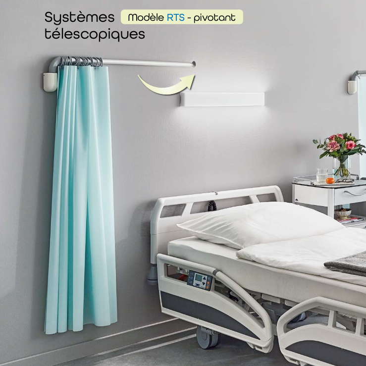 SYSTÈME téléscopique rideaux médicaux ropimex
